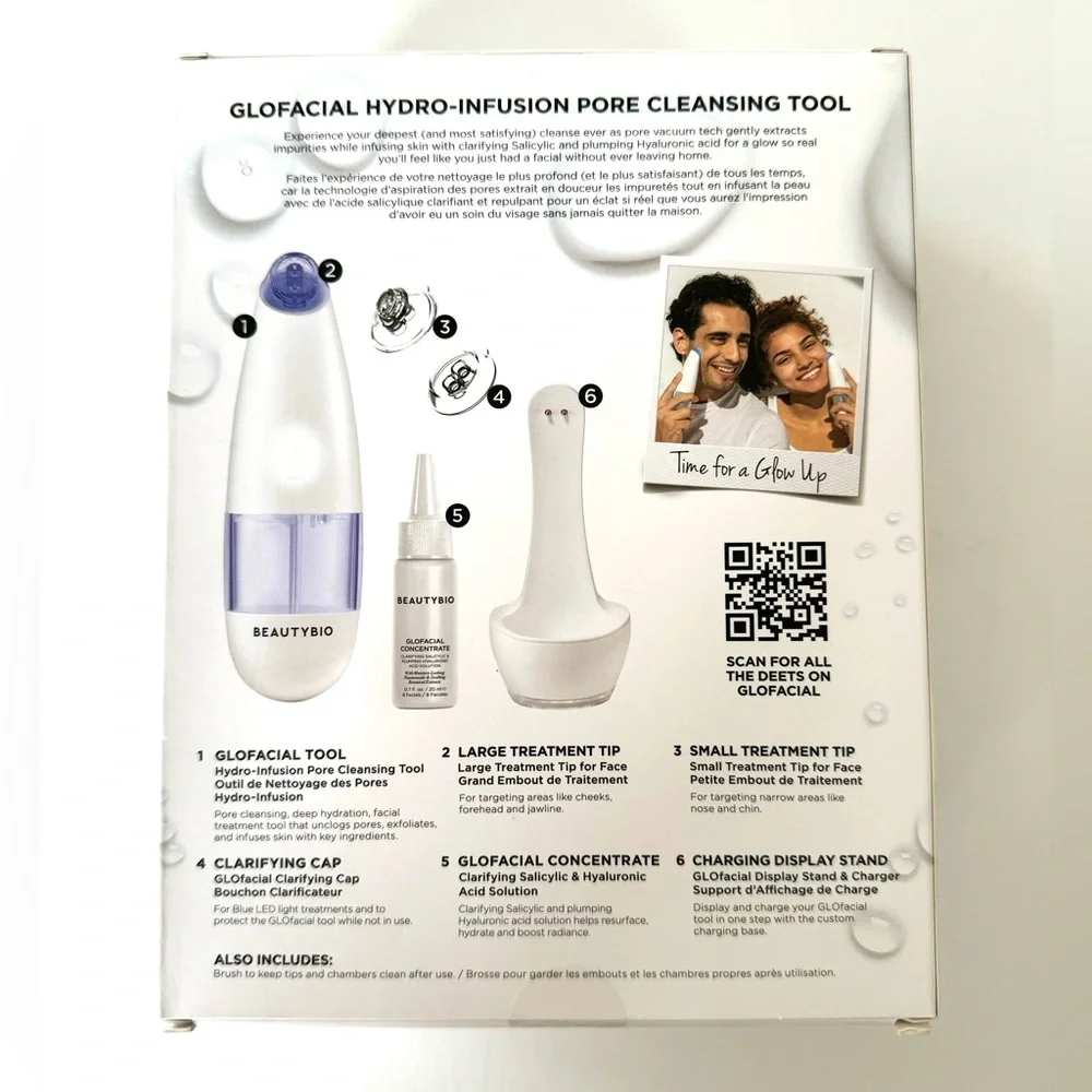 BeautyBio Hydration Facial Pore Cleansing Tool with Blue LED - NWT
